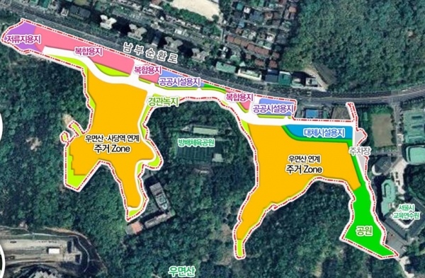 서울 서초구 성뒤마을  토지이용계획도