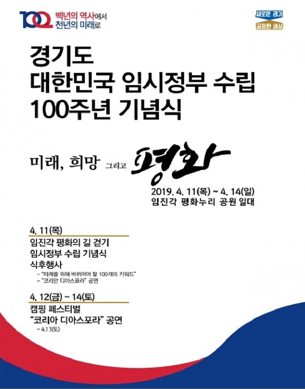 경기도, 대한민국 임시정부 수립 100주년 기념 포스터